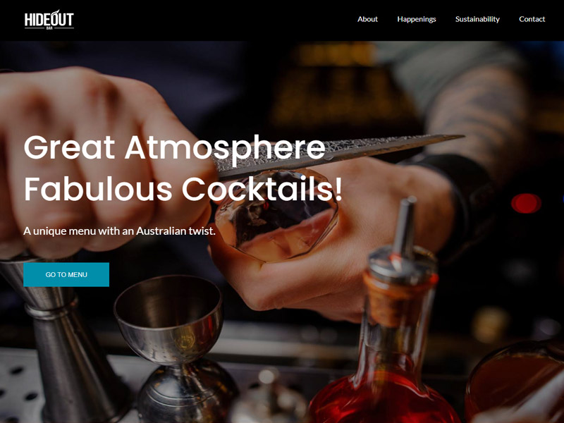 Hideout Bar Website